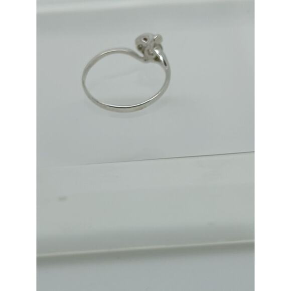 Fun Vintage NOS Simulated Diamond 925 Sterling Silver Stack Band Ring Size 6 NEW - Picture 5 of 7